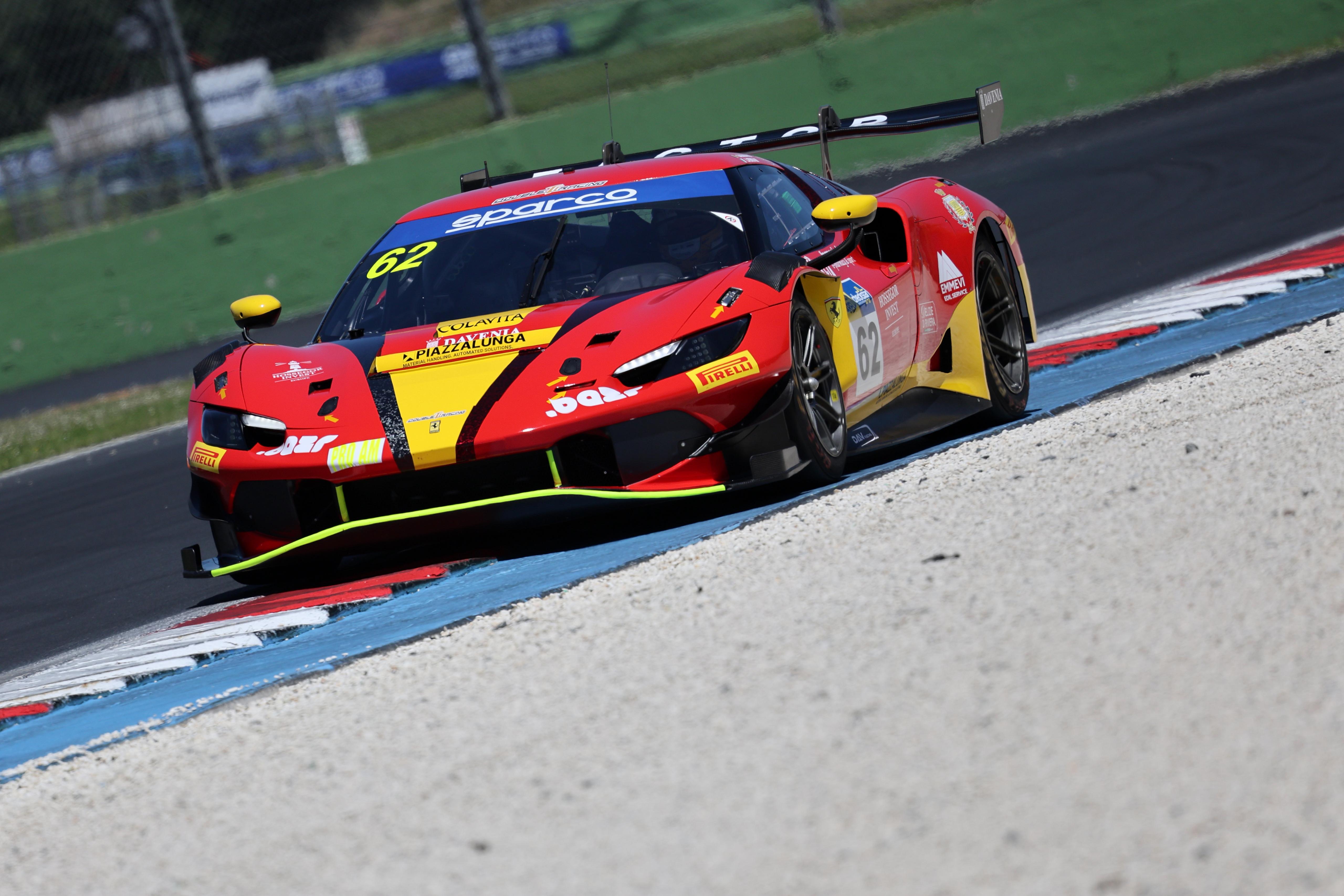 GT cars running side by side during the race